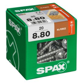 Puidukruvi Spax HI.FORCE TRX WIROX 8 x 80 mm 20 tk