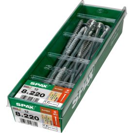 Puidukruvi Spax HI.FORCE TRX WIROX 8 x 220 mm 12 tk