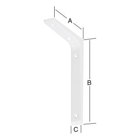 Riiulikandur 100 x 150 mm valge
