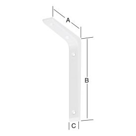 Riiulikandur 200 x 300 mm valge