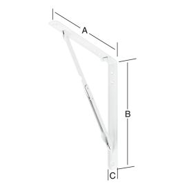 Riiulikandur 200 x 200 mm valge