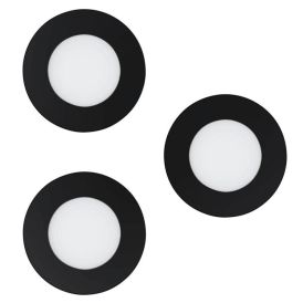 Süvistatavad LED-kohtvalgustid Eglo Connect.z Fueva-Z Ø 8,5 cm must 3-osaline