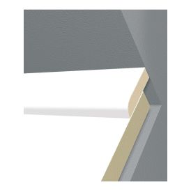 Katteliist Logoclic MDF, valge. 6 x 25 x 2600 mm