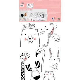 Posterkleebis Plage Happy  Animals 48 x 68 cm