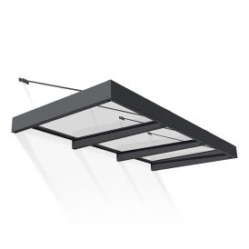 Varikatus Canopia Sophia XL läbipaistev/tumehall 1,4 x 3 m
