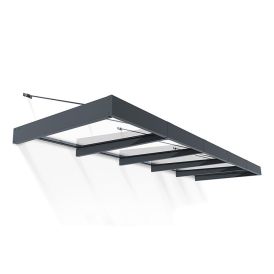 Varikatus Canopia Sophia XL läbipaistev/tumehall 1,4 x 5 m