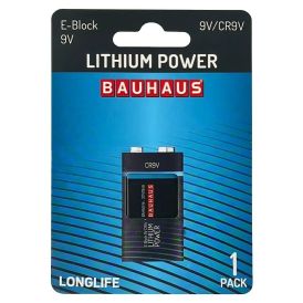 Patarei BAUHAUS Lithium Power 9V E‑Block CR9V