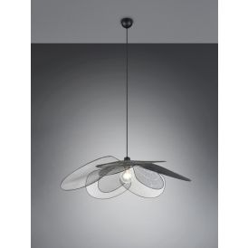 Rippvalgusti Trio Fleure mattmust Ø 87 cm