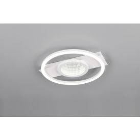 LED-laevalgusti Trio Wheeler Ø 33 cm valge