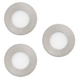 Süvistatavad LED-kohtvalgustid Eglo Connect.z Fueva-Z Ø 8,5 cm harjatud teras 3-osaline