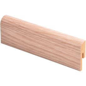Põrandaliist MDF valge lakk tamm 12 x 42 x 2750 mm