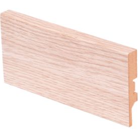 Põrandaliist MDF valge lakk tamm 12 x 70 x 2750 mm