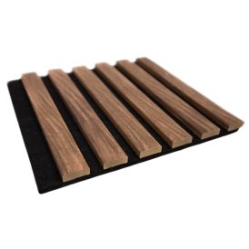 Akustiline paneel Maler Louvre Acoustic Exquisite pähkel/must 19 x 300 x 2800 mm