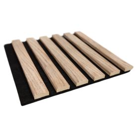 Akustiline paneel Maler Louvre Acoustic must/naturaalne tamm 19 x 300 x 2800 mm