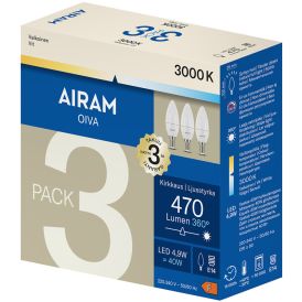 LED-lamp Opaal Airam E14 470 lm 3000 K 3 tk/pk