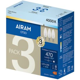 LED-lamp Opaal Airam E14 470 lm 4000K 3 tk/pk