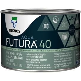 Mööblivärv Teknos Futura Aqua 40 PM3 ainult toonimiseks 0,45 l