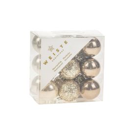 Kuuseehe pall valik 3 cm 18 tk/pk, šampanja