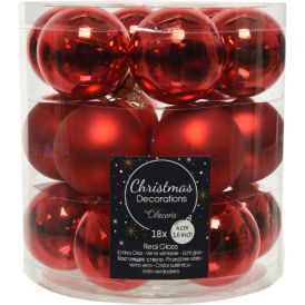 Kuuseehe pall Ø 4 cm, 18 tk/pk punane