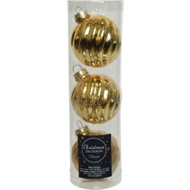 Kuuseehe pall Ø 6 cm, 3 tk/pk kuldne
