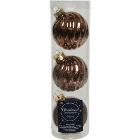 Kuuseehe pall Ø 6 cm, 3 tk/pk pruun