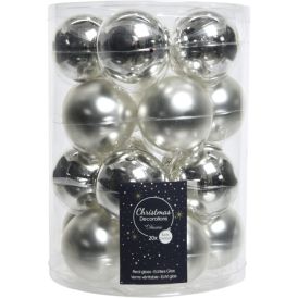 Kuuseehe pall 6 cm, 20 tk/pk hõbedane