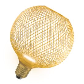 LED lamp Osram Decor Flat Globe 125, kuldne