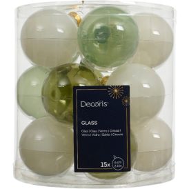 Kuuseehe pall 6 cm 15 tk/pk, roheline mix