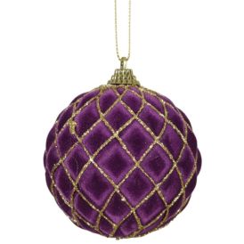 Kuuseehe pall 8 cm, lilla/kuldne