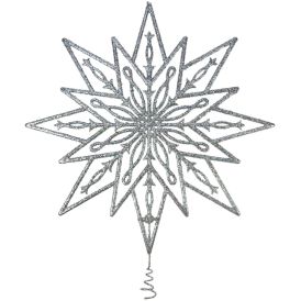 Ladvatäht 25 cm, hõbedane glitter