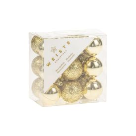 Kuuseehe Weiste pall 3 cm, 18 tk/pakk kuldne