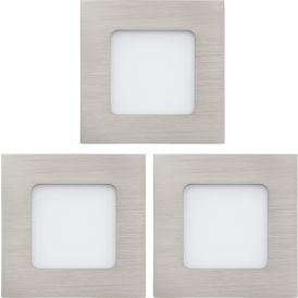 Süvistatav kohtvalgusti Fueva-1 3-osa 85 x 85 mm, harjatud teras