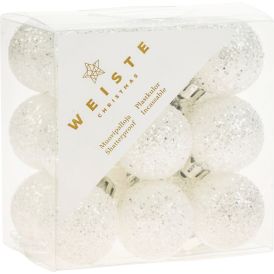 Kuuseehe pall Ø 3 cm, 18 tk/pk, valge