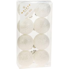 Kuuseehe pall Ø 6 cm, 8 tk/pk, valge