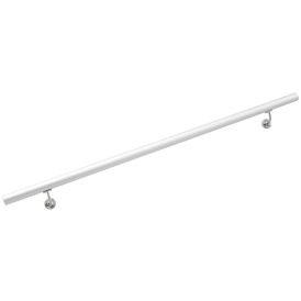 Käsipuu komplekt H27 valge/alumiinium Ø 42 mm x 1500 mm