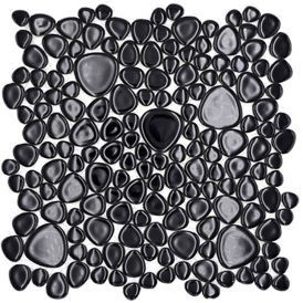 Kivimosaiik Pebble Stone XKM 890N must 27,5 x 27,5 cm