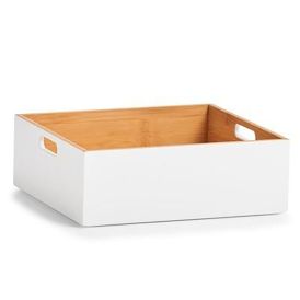 Puitkast Zeller bambus valge 30 x 27 x 10,5 cm