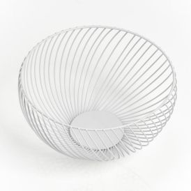 Puuvilja korv Ø 26,5 x 13,5 cm, valge