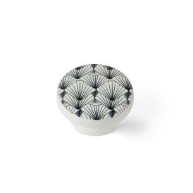 Mööblinupp REI must/valge 38 mm