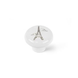 Mööblinupp Rei valge/must portselan 40 mm