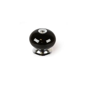 Mööblinupp REI must portselan 40 mm