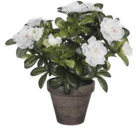 Kunstlill aasale potis 27 cm, valge