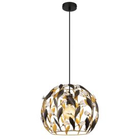 Rippvalgusti Globo Mika 150 cm must/kuldne