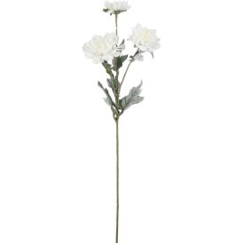 Kunstlill krüsanteem 63 cm, valge