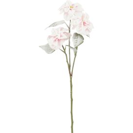 Kunstlill jõulutäht 60 cm, lumine/roosa