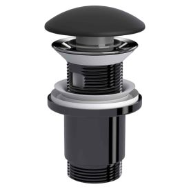 Valamu põhjaklapp IZY Click‑Clack 1 1/4″ ülevooluga matt must