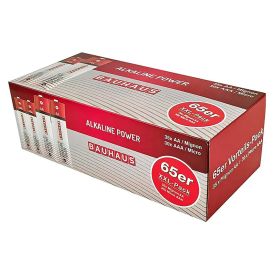 Leelispatareid Bauhaus 35 tk AA + 30 tk AAA, 1,5 V