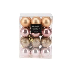 Kuuseehe valik 3 cm 24 tk/pk, kuldne/roosa