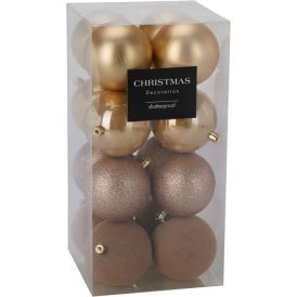 Kuuseehe pall 6 cm 16 tk/pk, kuldne