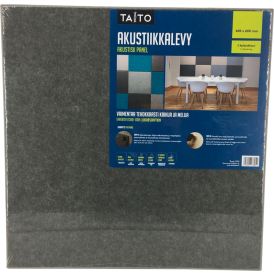Akustiline plaat 600 x 600 x 9 mm, tumehall